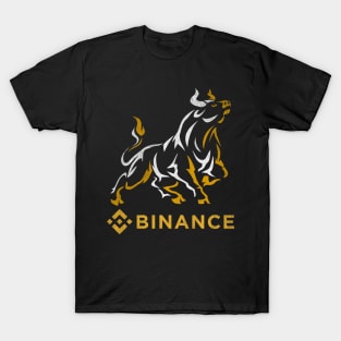 Bull Market Binance BNB Coin To The Moon Crypto Token Cryptocurrency Wallet HODL Birthday Gift For Men Women Kids T-Shirt